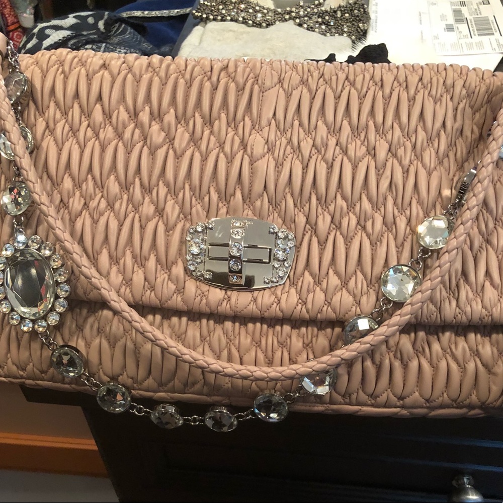 Miu Miu iconic leather crystal bag